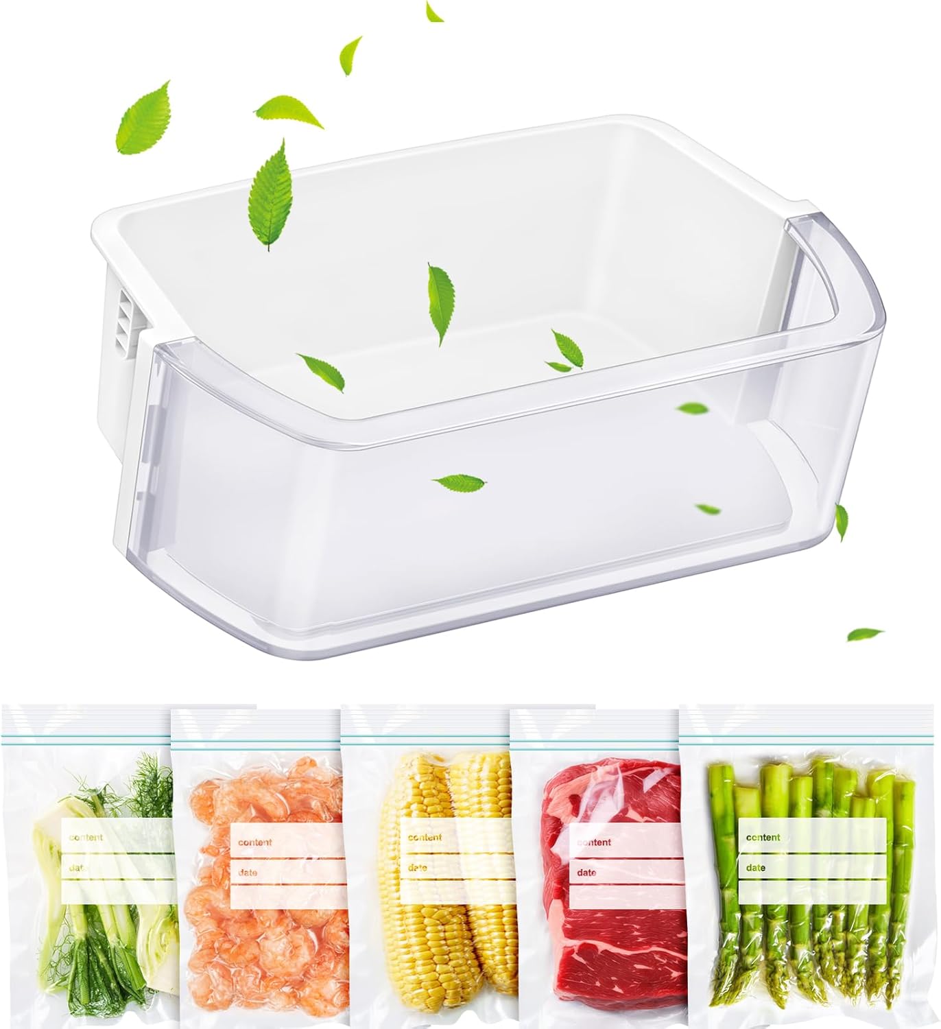 UPGRADED DA97-12935A Refrigerator Door Bin Replacement for Samsung Fridge Parts, Left and Right Door Shelf Basket