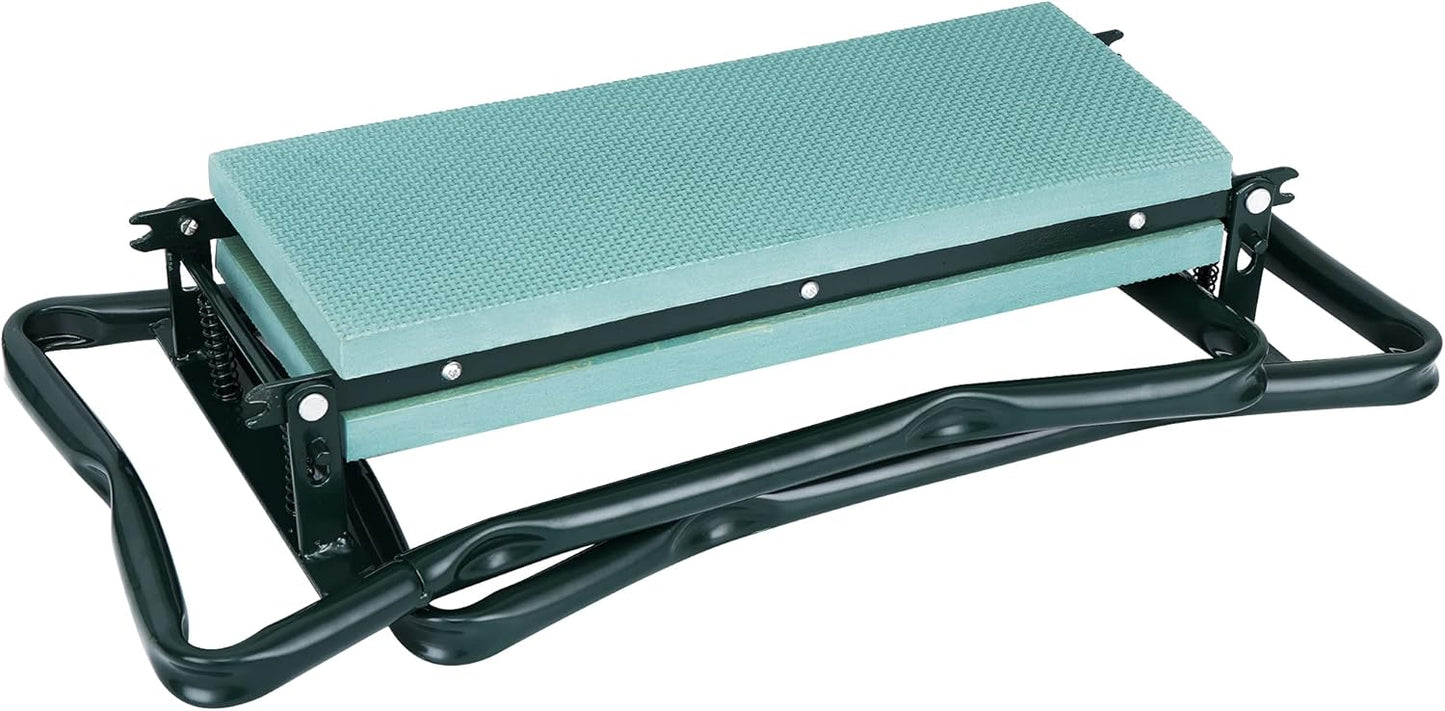 2 1, (2 Sets) HomGarden Folding Garden Kneeler and Seat Bench in with Kneeling Pad & Large Tool Pouch, Ergonomic