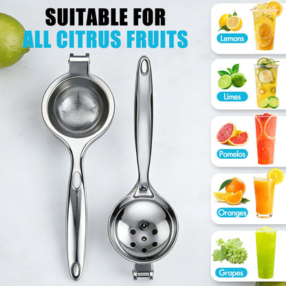 COKORA Lemon Squeezer Manual, Large Handheld Metal Lemon Juicer Squeezer Dishwasher Safe, Heavy Duty Lemon Press Squeezer is Suitable for Lemon, Lime, and Citrus,Easy to Use and Clean - Silver