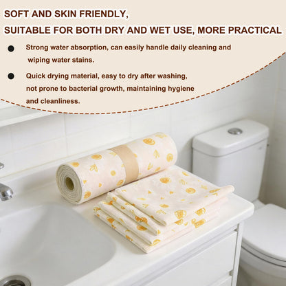 25Pcs of Multi-Color Reusable Washable Single-Layer Toilet Paper Rolls, Durable Rollable Cleaning Cloths for Daily Use and Home Cleaning