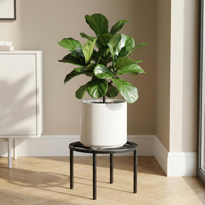 10.2" 4 TOSKING Heavy Duty Metal Plant Stand for Indoor Outdoor, Rustproof Wrought Iron Potted Plant Holder