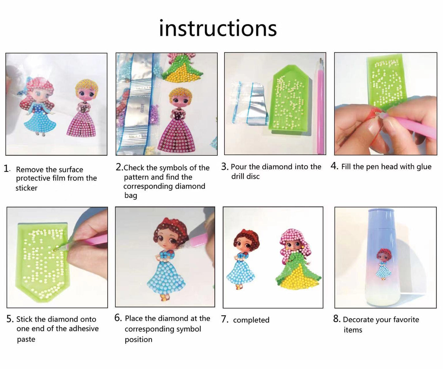 FONYANE Diamond Art Kits for Kids & Girls & Boys, Arts & Crafts for Kids Ages 4-8,Craft Kits for Ages 8-12, Mosaics Bead Art,Painting Kits,Princess Gem Art Kits for Grils Boy Birthday Party Gift Toy