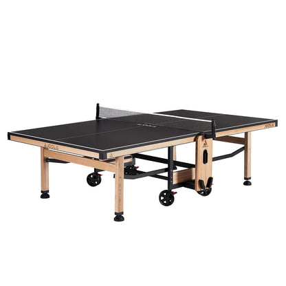 JOOLA Madeira Indoor Table Tennis Table - Wood & Steel Contemporary Design - Regulation Size High-End Ping Pong Table with Built in Racket & Ball Holders - Tournament Level Permanent Ping Pong Net