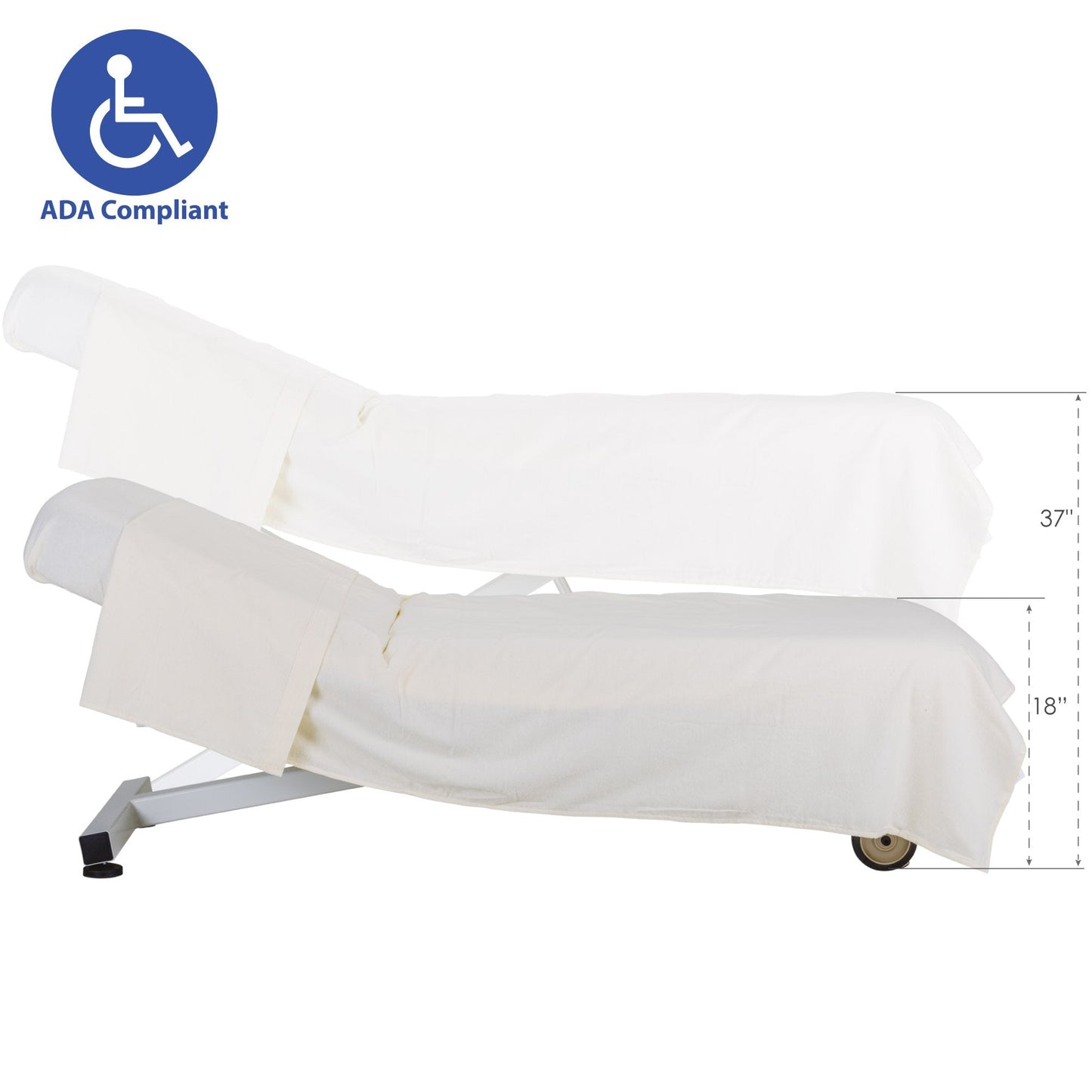 EarthLite Ellora Electric Lift Massage Table with Manual Tilt, Made in USA, 32" x 73, Mystic Blue