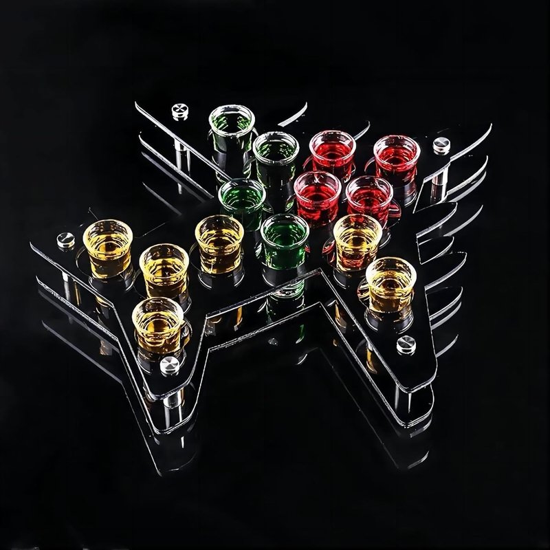 SUN GKOTTA 72-Pack 1 OZ Glass Shot Glasses set with 10 Pourers - Heavy Base shot Glasses bulk for Bar, Party, and Gifts