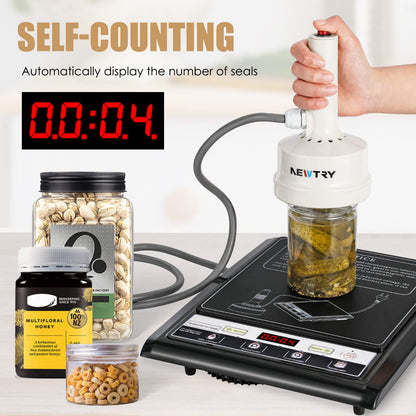 NEWTRY 20-100MM Induction Sealer 800W-1200W Handheld Heat Sealing Machine Electromagnetic Bottle Cap Sealer for Plastic Glass Bottle Cap (110V)