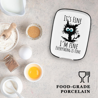 Guokoko Funny Ceramic Spoon Rest for Kitchen Stove Top Counter, Heat Resistant Spoon Holder, Cooking Utensils Holder, Kitchen Decor for Cooking Lovers, Teal Decor and Accessories Cute Cat