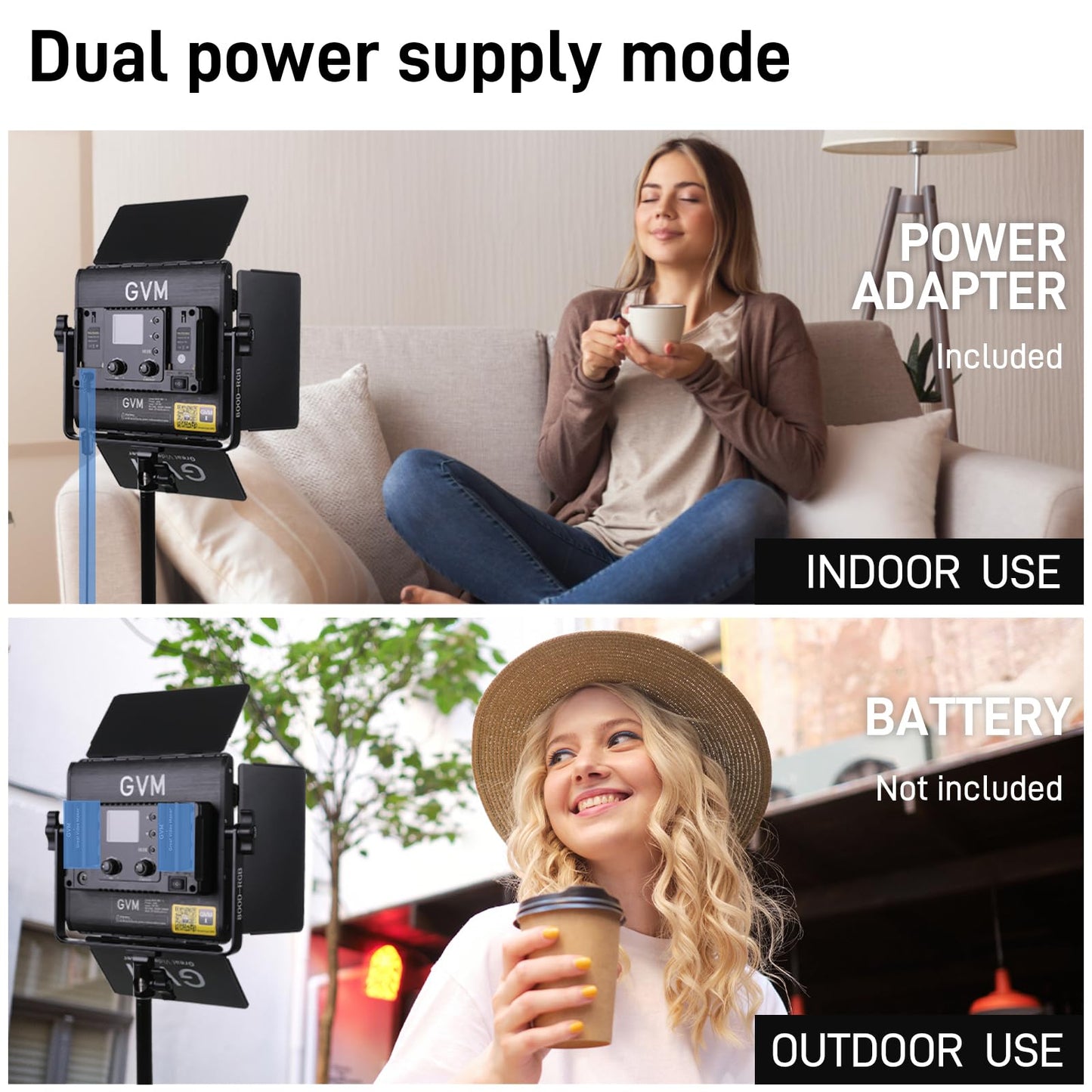 GVM 800D RGB LED Video Light, 2026 Upgraded Panel Light with Optical Lens & 6X Brighter (19500 Lux/0.5m), 3200K-5600K Bi-Color, 20 Scene Modes & CRI97+, Studio Lights, Photography Lighting, 3-Packs