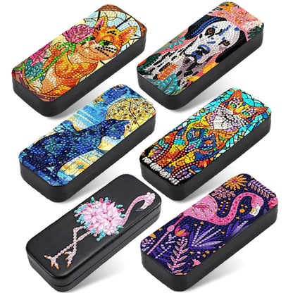 Leatrice 6pcs 5d Diamond Art Kits for Adults Small Diamond Painting Kit Gem Art Paint by Diamonds Dots Eyeglasses Case DIY for Beginner Women