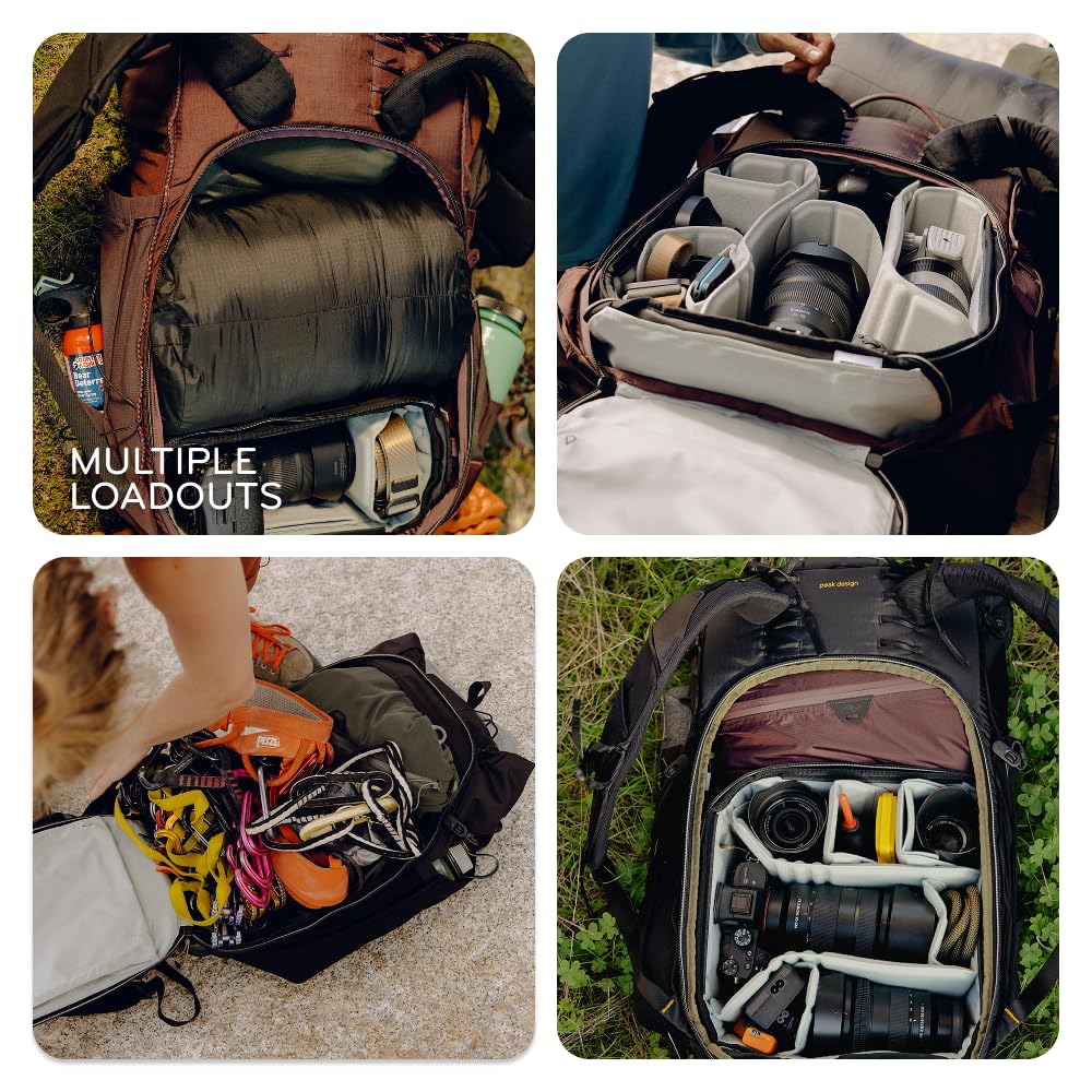 Peak Design Outdoor Backpack 25L, Kelp, Compact and Lightweight Frameless Daypack, Ultra Cinch Roll-Top Design, Ideal for Day Hikes, Camera Carry and Commuting, Versatile Backpack for Men and Women