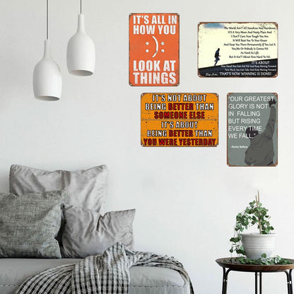 Discipline Poster Vintage Metal Sign, Doing What Needs To Be Done Tin Painting for Home Farmhouse Bar Gifts