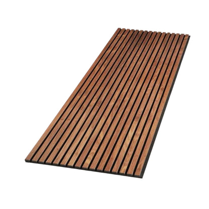 WVH Luxury American Walnut Acoustic Slat Wood Wall Panels, Measures 118.11" x 25.20", Premium Finish, Interior Decor for Walls & Ceilings, Noise Cancelling & Sound Absorbing for Home & Office, 2pcs