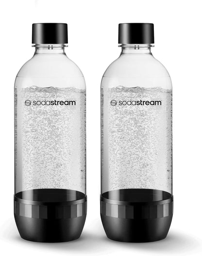1L (twinpack), Pack 2 SodaStream Classic DWS Carbonating Bottle Black