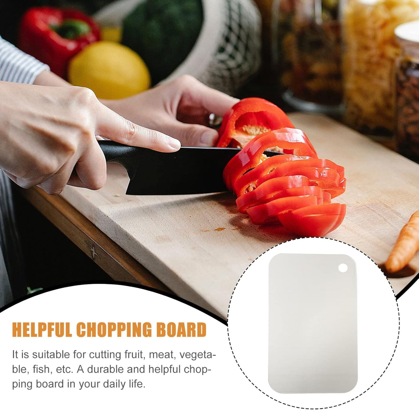 Stainless Steel Cutting Board, Heavy Duty Kitchen Butcher Block for Food, Meat, Cheese, and Vegetables