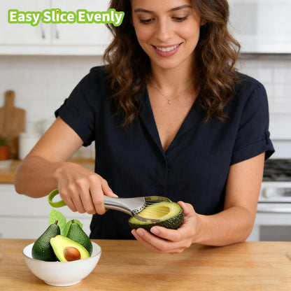 3-in-1 Avocado Slicer Tool,Stainless Steel Avocado Cutter with 2pcs Potato Masher- Multi-Function Avocado Tool for Slicing,Scooping Pit Removal Kitchen Too