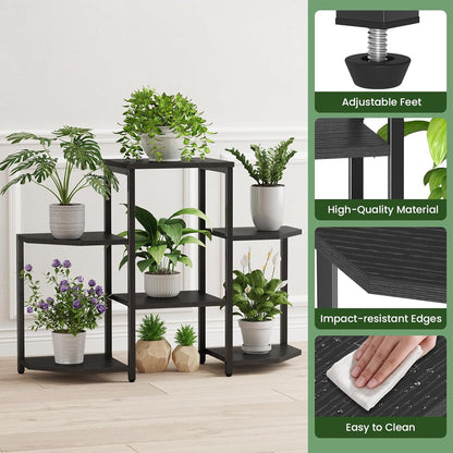 6 6 Asgolion Plant Stand Indoor,Multiple Plant Shelf Corner Rack, Potted Plant Stand, Tiers Large Flower Holder