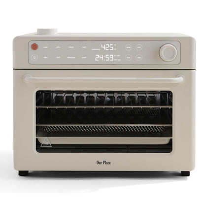 Our Place Wonder Oven Pro | 8-in-1 Digital Air Fryer & Countertop Oven with Basket, Rack, Pan & Tray | 3-Rack, 32 QT Capacity - Air Fry, Toast, Roast, Bake, Reheat, Broil, Proof & Dehydrate | Cream