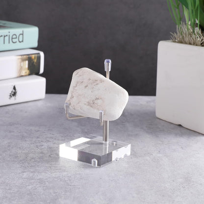 Sibba Adjustable Plate Stands for Display, Metal Arms, Clear Acrylic Base, Small Holder for Photos, Books, Home Décor
