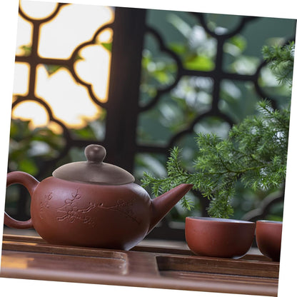 Purple Clay Teapot Lid, Replacement Lid for Asian Teapot, Universal Teapot Lid, Japanese Tea Pot Cover, Vintage Tea Mug