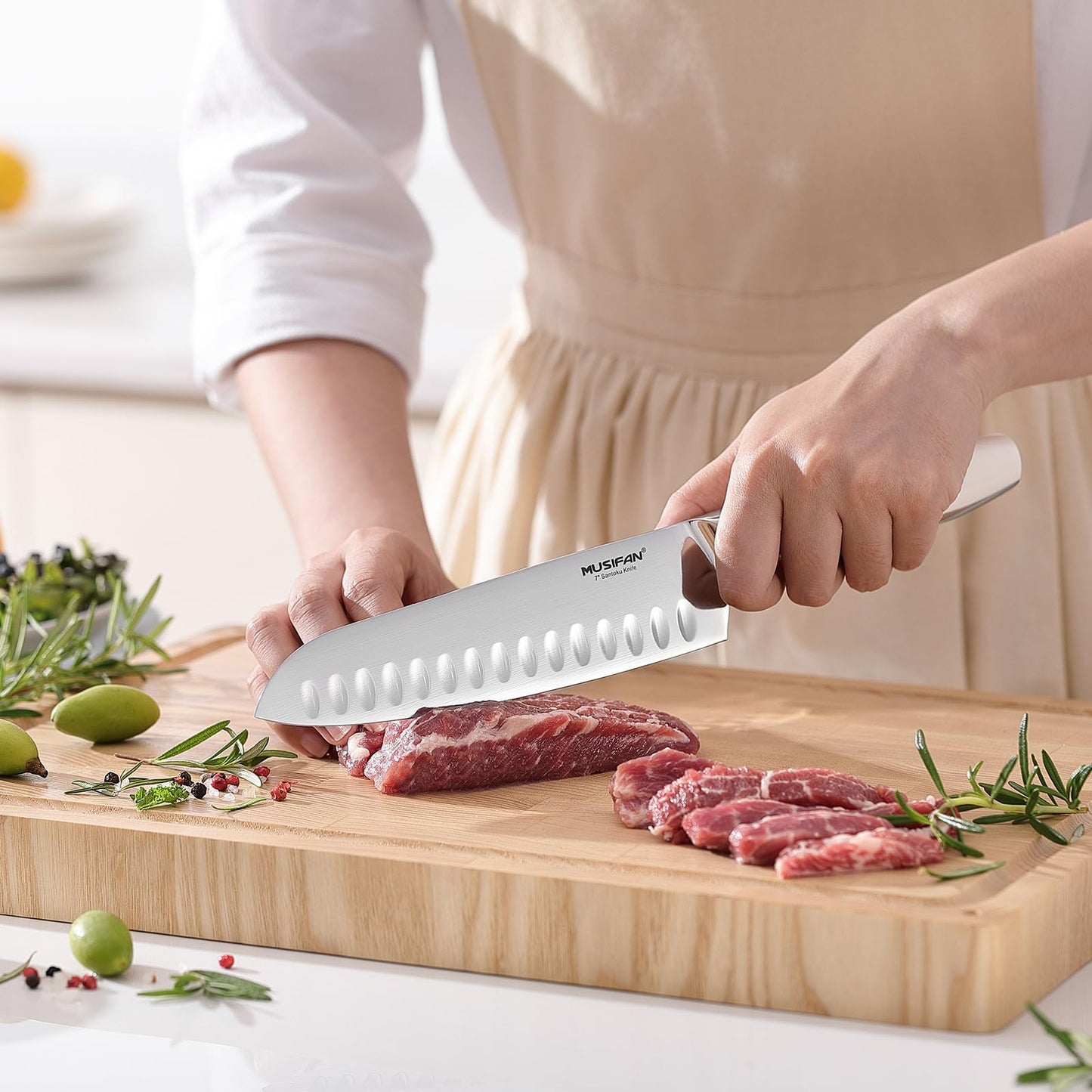 Musifan 3-Piece Chef Knife Set, Professional Ultra Sharp Kitchen Knives For Cooking High Carbon Stainless Steel, With Ergonomic Handle Design (three)