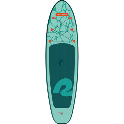 Retrospec Weekender Inflatable Stand Up Paddle Board Includes Paddle, Pump, Travel Bag and Accessories 10’6” Lightweight Inflatable SUP, Puncture Resistant Inflatable Paddle Board for Adults
