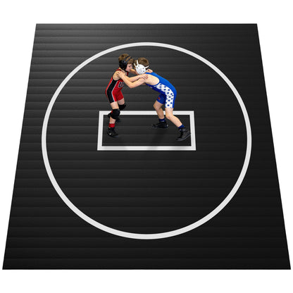 HFPFTS Wrestling Mat for Home, 10’x 10’x 1.25” Wrestling Mat, Safe Wrestling & Play Mat for Kids and Family, Jiu Jitsu, BJJ, MMA, Wrestling Mats, Martial Arts, Tumbling, Easy Clean, Gym Mat, Black
