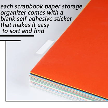40 Set 12 x 12 Scrapbook Paper Storage Organizer Clear Top Loading Files Plastic Holder with Customizable Tabs for Holding Vinyl Paper Scrapbook Photos
