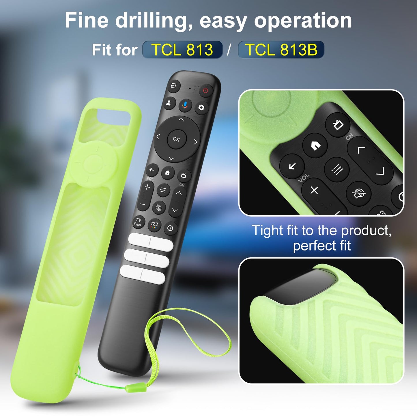 Voice Remote Only for TCL-Google-TV-Remote-Control Replacement,RC813 Remote Compatible with TCL 4k QLED/UHD/QD-Mini LED Series Smart TVs(Not for Fi & Roku TVs)