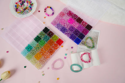 1500 Pieces 5 * 8mm Abacus Glass Beads for Jewelry Making,48 Colors Special Glass Beads Friendship Beads for Bracelet Necklaces Making and DIY Crafts,Great Gifts for 6-Year-Old Girls