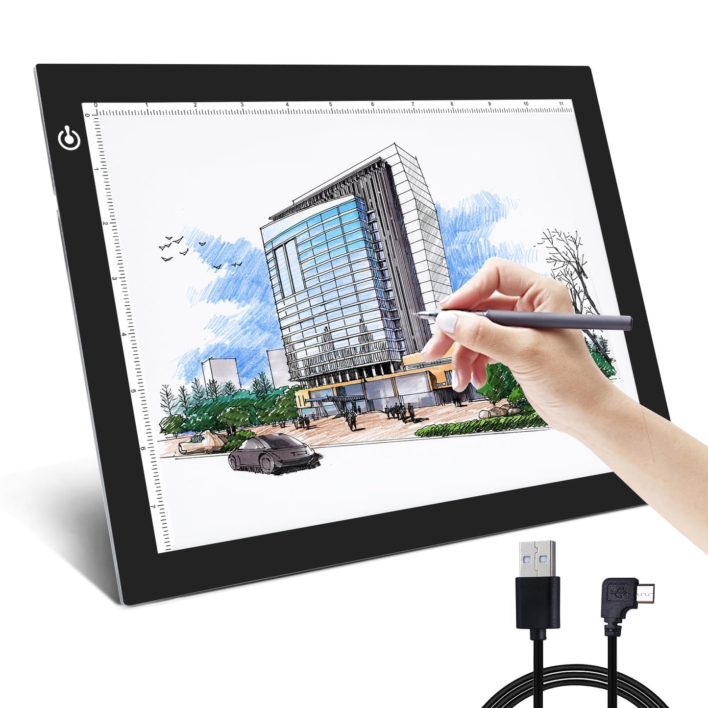 NXENTC A4 Tracing Light Pad, Ultra-Thin Tracing Light Box USB Power Artcraft Tracing Light Table for Artists, Drawing, Sketching, Animation