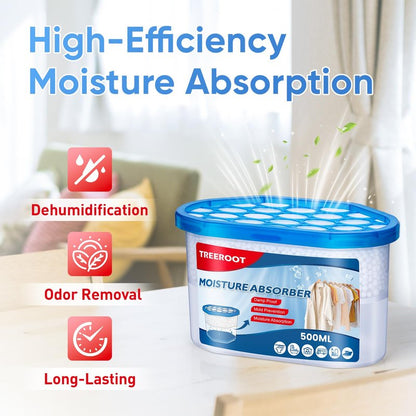 10 Pack Moisture Absorbers, 10.6 OZ Humidity Absorber Bucket, Moisture Absorbers for Closet, Dehumidifier Bucket for Wardrobes、 Kitchens and Bathrooms, Fragrance Free Humidity Absorber