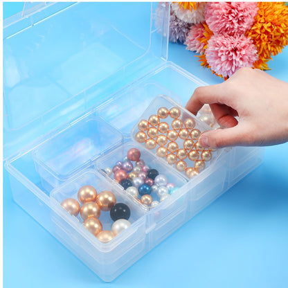 Blulu 13 Pieces Small Bead Organizers Plastic Bead Storage Containers with Lids Mini Clear Storage Cases Transparent Craft Boxes for Jewelry Diamonds DIY Art Craft Accessory(3.3 x 2.2 x 1 Inch)
