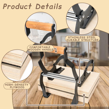 TOPOWN Linocut Printing Hand Lever Press Machine, Linocut Press Machine, Manual Hand Lever Printing Press for Linoleum Blocks with Felt Pad(fit up to 25mm Thick Blocks, A4, Black)