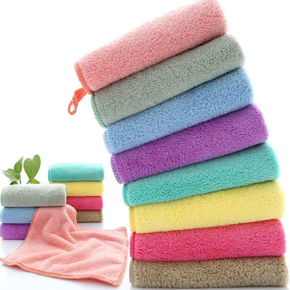 YANQINQIN 12-Pack (2) Cotton Gauze Face Towels,Multi-Color Soft Washcloth