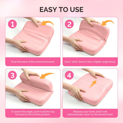 MelodySusie LED Manicure Table Lamp for Nail Techs with Foldable Manicure Arm Rest for Nails Tech