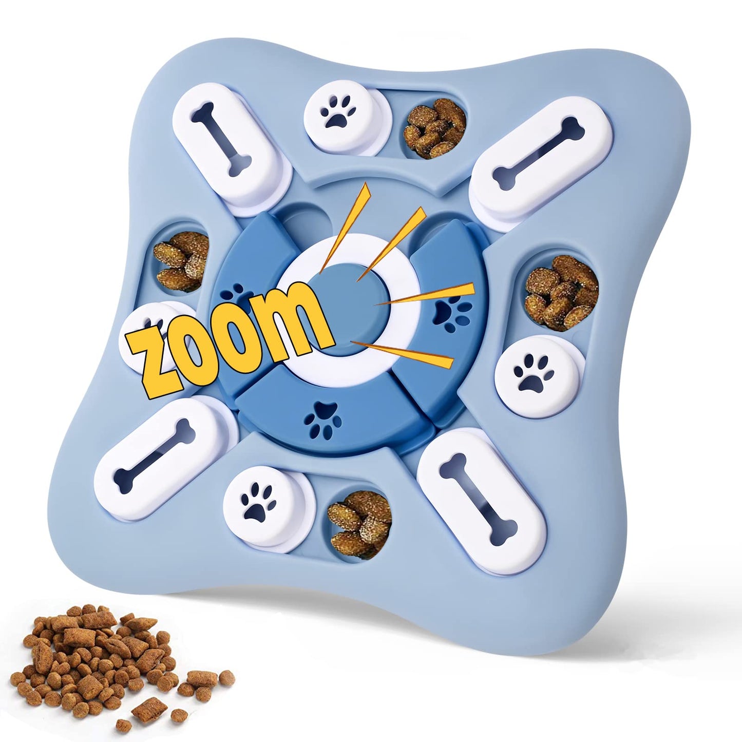 XIGOU Interactive Dog Puzzle Toy for Large, Medium, Small Smart Dogs - Enrichment and Mental Stimulation for Training - Treat Chew Gifts for Dogs Puppies & Cats (Sky Blue)
