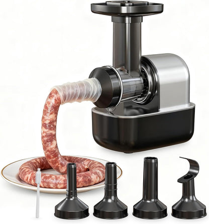 3 1 Electric Sausage Stuffer Machine, Automatic Meat Stuffer with Stuffing Tubes and Meatball Tube, Homemade Sausage