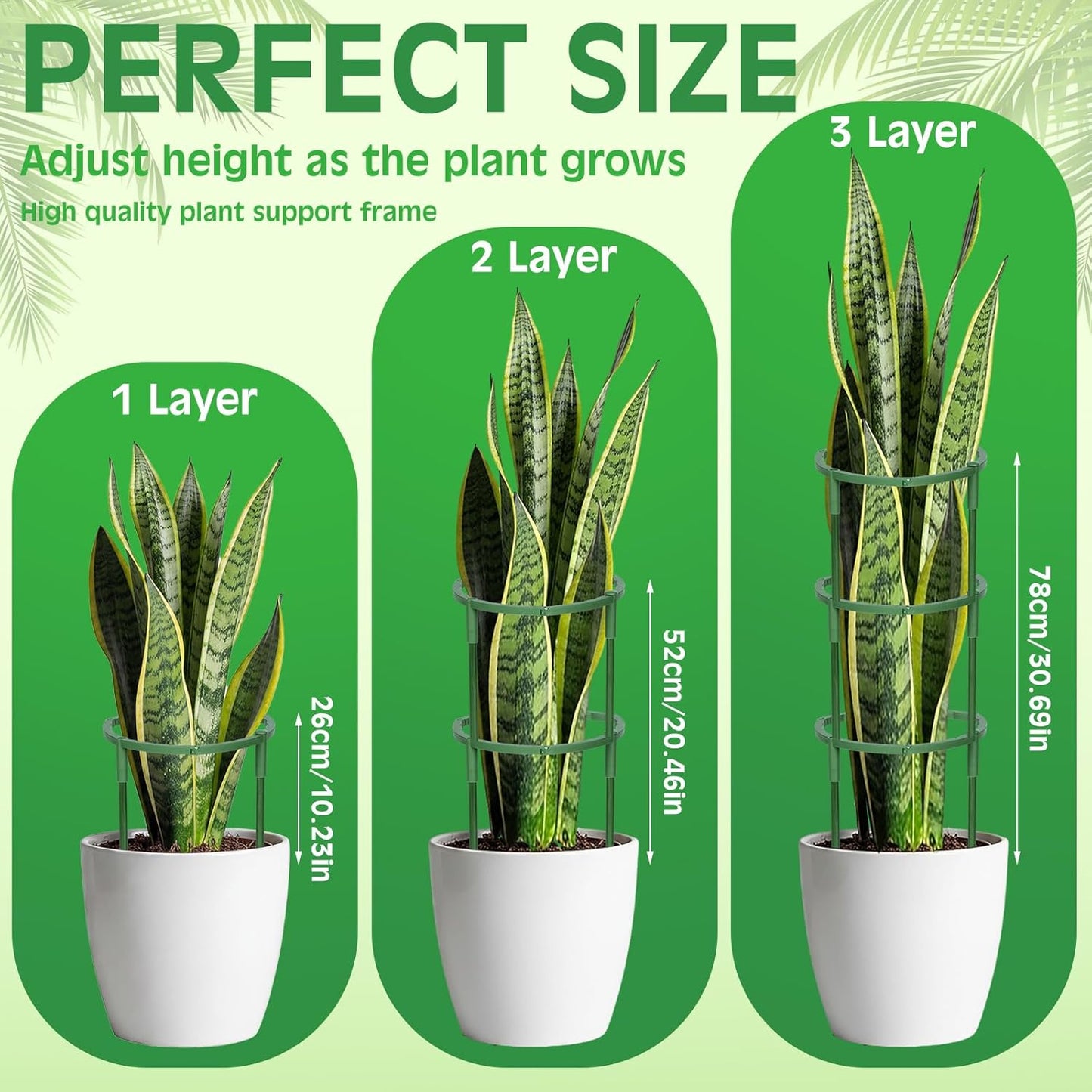 Skiennix Plant Support Stakes - 48 Pcs Half Round Indoor/Outdoor Garden Support with Clips for Climbing Plants