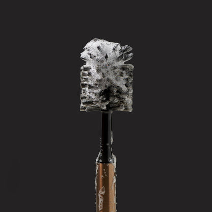 Curio Home Goods Ionic Bottle Brush, Magnetized to Stand Upright, Stainless Steel with Replaceable Head, Bronze