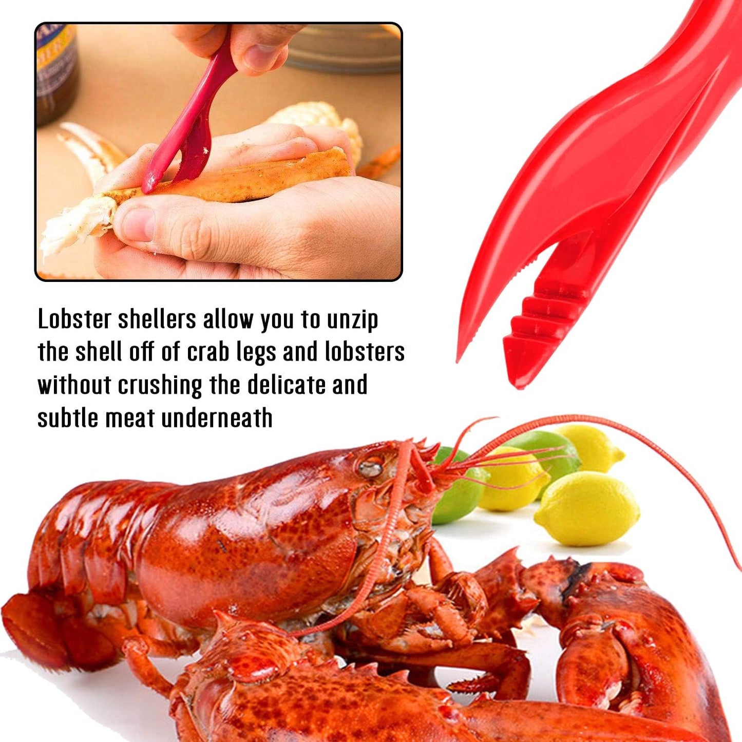 20-piece Set 6 6 6 2 Set Hiware Seafood Tools includes Crab Crackers, Lobster Shellers, Crab Leg Forks/Picks