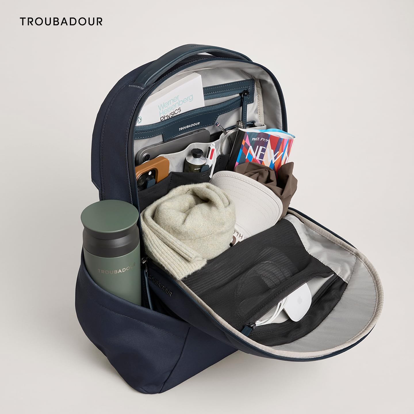Troubadour Apex 4.0-22L Premium Laptop Backpack - Ergonomic & Water Resistant - Designed for Work and Travel - Basalt