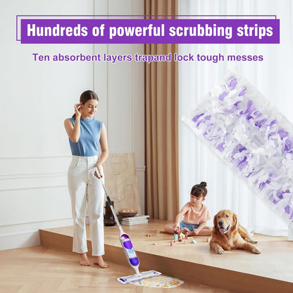 Swiffer PowerMop Refills - 24 Pack Unscented Thickened Pads for Multi-Surface & Wood Floor Cleaning