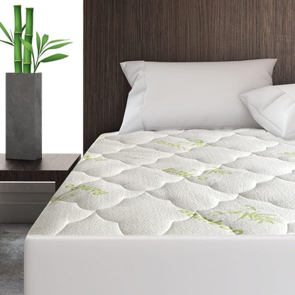 15-23 Inches Air Mattress Cover Twin Size, Thick Viscose Made from Bamboo Quilted Mattress Topper for Kids, Noiseless