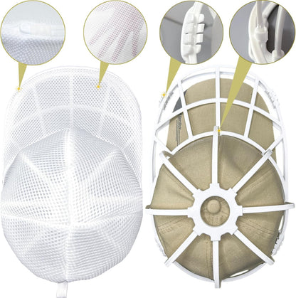Hat Cleaner - Hat Cage for Washing, Laundry Wash Bags for Baseball Caps, Cap Washer Frame for Washing Machine or