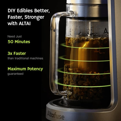 Altafuse Ultrasonic Decarboxylator & Herbal Infusion Machine with Built-In Scale, Odor-Reducing Airtight Lid, Large Capacity, Dishwasher-Safe, Touchscreen — Infuse Oils, Butter, Honey, ALTA 1, Infuser