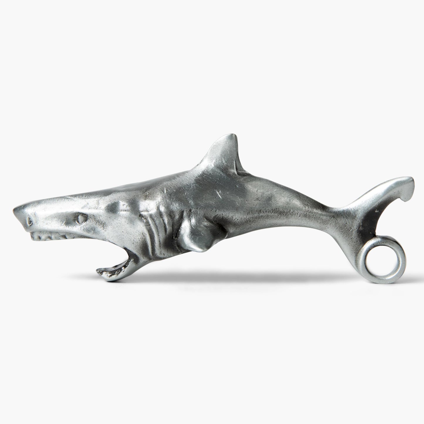 Shark Bottle Opener for Men – Funny Great White Shark Metal Beer Cap Tool – Novelty Coastal Beach Ocean Gift for Father's Day, Christmas Stocking Stuffer, Birthday, Groomsmen – 3.65" x 1.93"