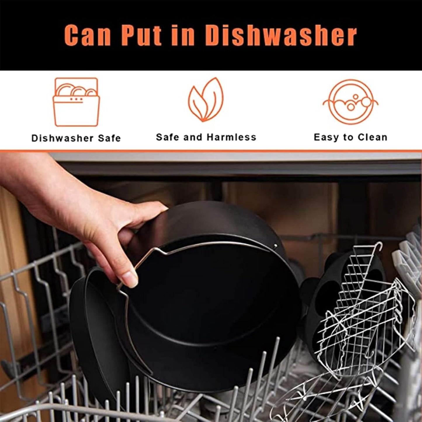 Air Fryer Cake Pan, Nonstick Pizza Pan and Baking Barrel, Dishwasher Safe for HD9925 HD9860 Models