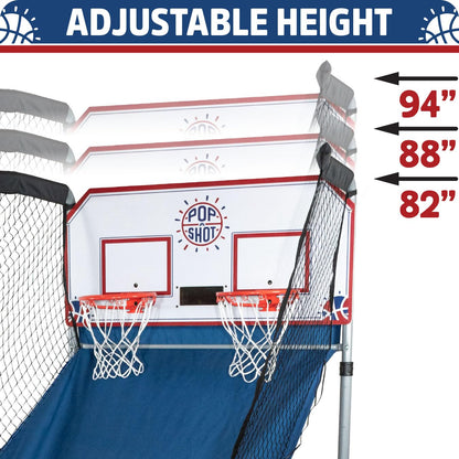 Pop-A-Shot Official Home Dual Shot Basketball Arcade Game - Blue (Blue)