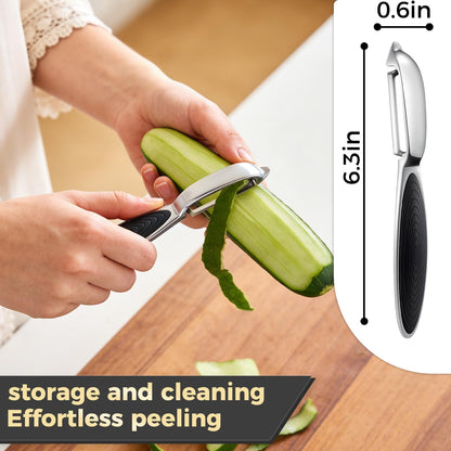 Selthoo One-piece vegetable peeler with ergonomic non-slip handle and sharp blade, sturdy and durablethe perfect