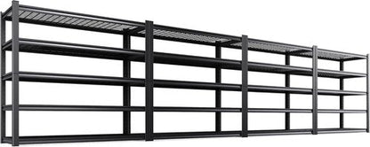 Garage Shelving Set of 4 | Heavy-Duty Metal Storage Shelves - 3500 lbs Capacity, Adjustable 5-Tier Design, 72"x59"x20"
